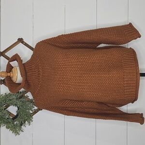 NWT Aakaa Chunky Weave Turtleneck Sweater Sz M